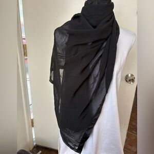 Calvin Klein Black Scarf with Silver Accent